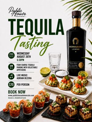 Public House Events: 4-Course Tequila Tasting and Live Music