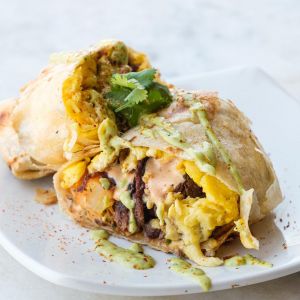 Menu: Brunch Entrees Hangover Burrito