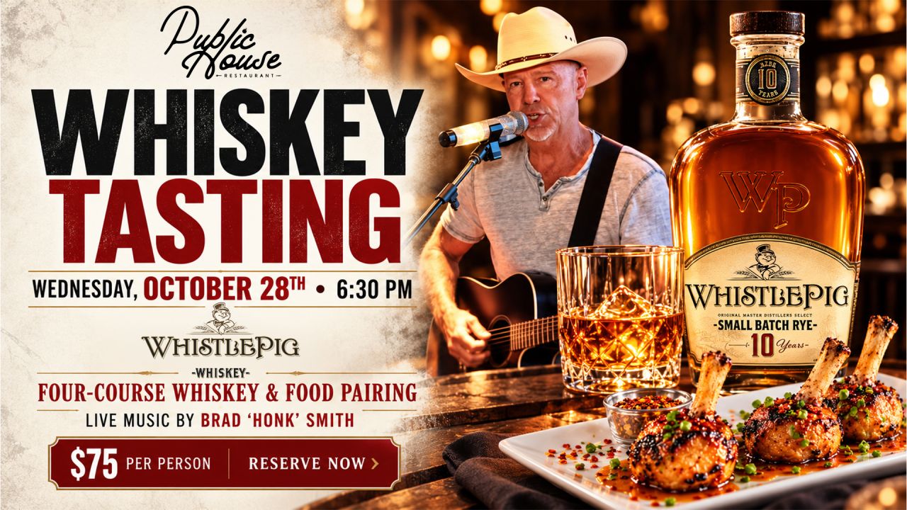 WhistlePig Whiskey Tasting & Four-Course Food Pairing at Public House Temecula